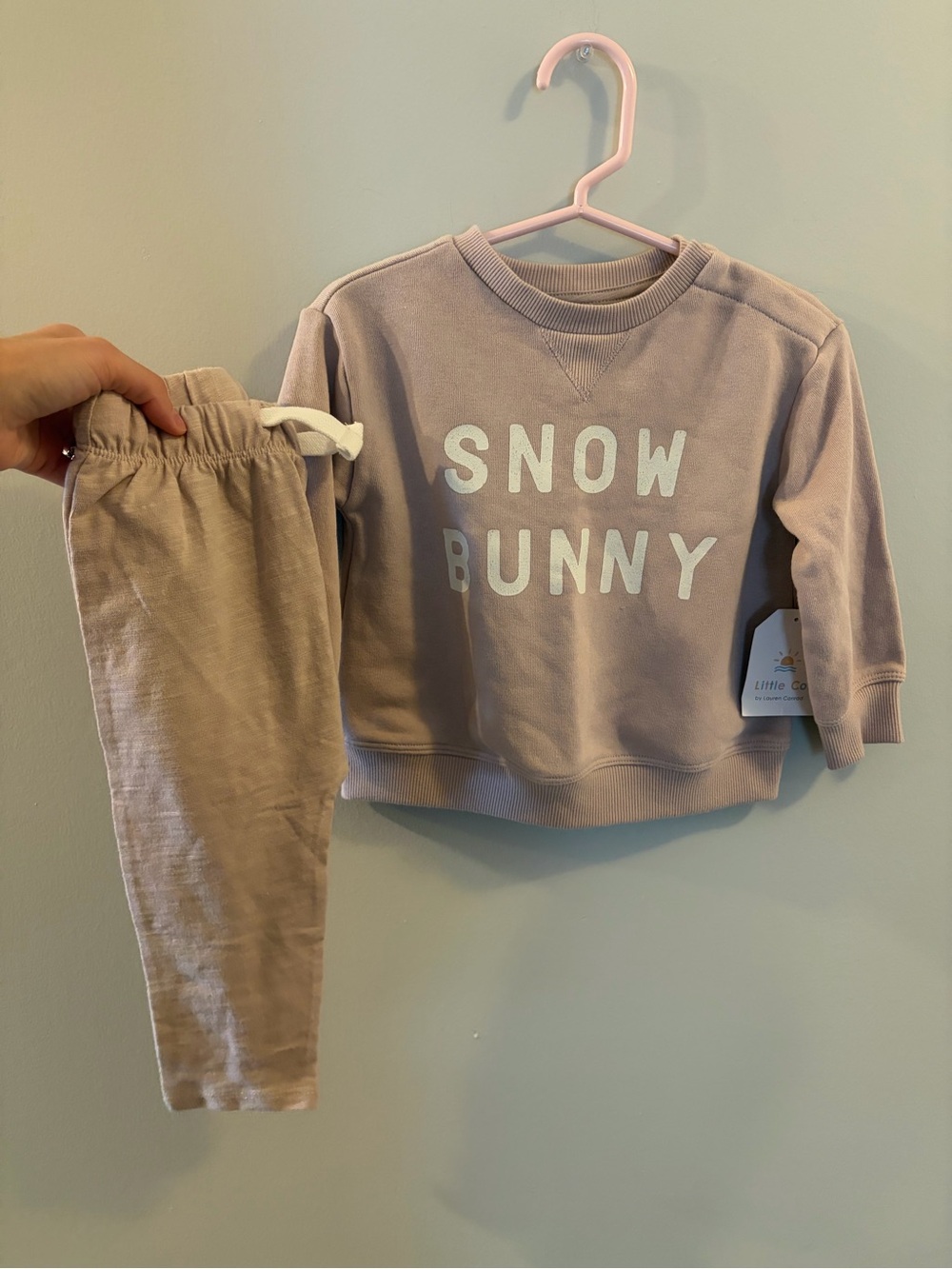 Little co sweater set snow bunny 12 mo